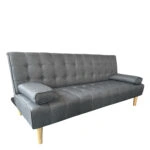 Καναπές Κρεβάτι Τριθέσιος  ELFREDA Γκρι Ύφασμα 188x83x83cm