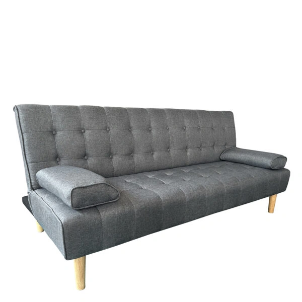 Καναπές Κρεβάτι Τριθέσιος  ELFREDA Γκρι Ύφασμα 188x83x83cm