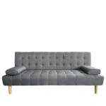 Καναπές Κρεβάτι Τριθέσιος  ELFREDA Γκρι Ύφασμα 188x83x83cm
