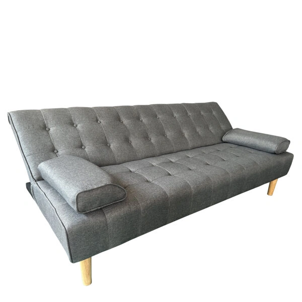 Καναπές Κρεβάτι Τριθέσιος  ELFREDA Γκρι Ύφασμα 188x83x83cm
