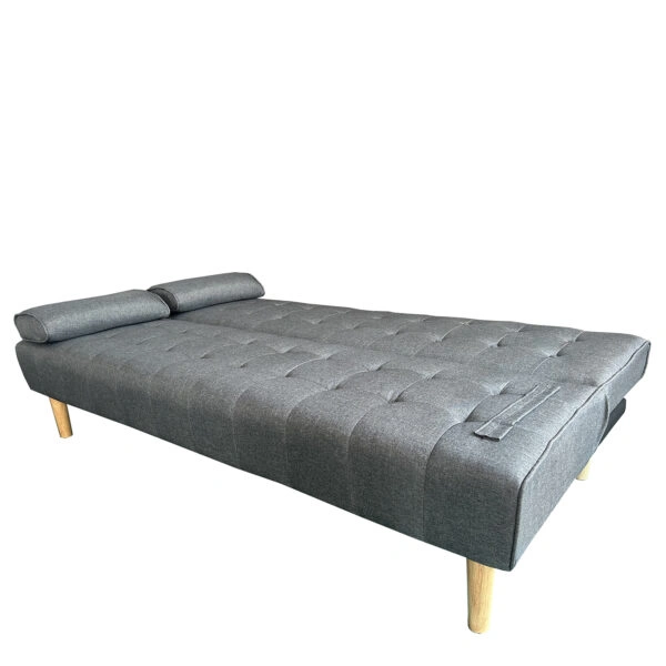 Καναπές Κρεβάτι Τριθέσιος  ELFREDA Γκρι Ύφασμα 188x83x83cm