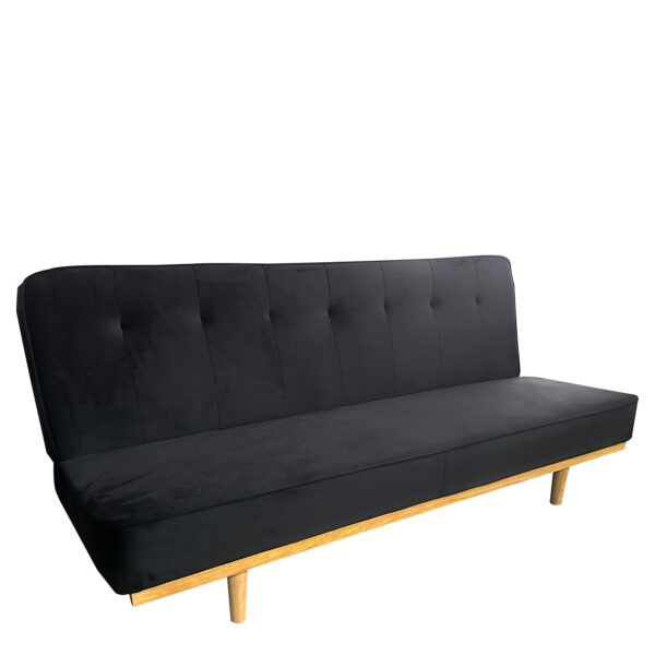 Καναπές Κρεβάτι Τριθέσιος  CELESTE Μαύρο Ύφασμα 193x85x88cm