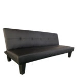 Καναπές Κρεβάτι Τριθέσιος  NAHELE Μαύρο PU 82x82.5x78cm