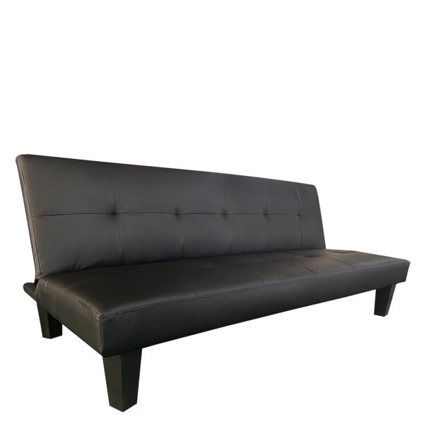 Καναπές Κρεβάτι Τριθέσιος  NAHELE Μαύρο PU 82x82.5x78cm