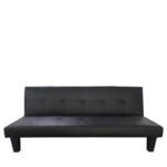 Καναπές Κρεβάτι Τριθέσιος  NAHELE Μαύρο PU 82x82.5x78cm