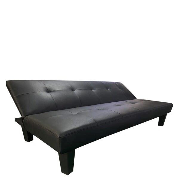 Καναπές Κρεβάτι Τριθέσιος  NAHELE Μαύρο PU 82x82.5x78cm