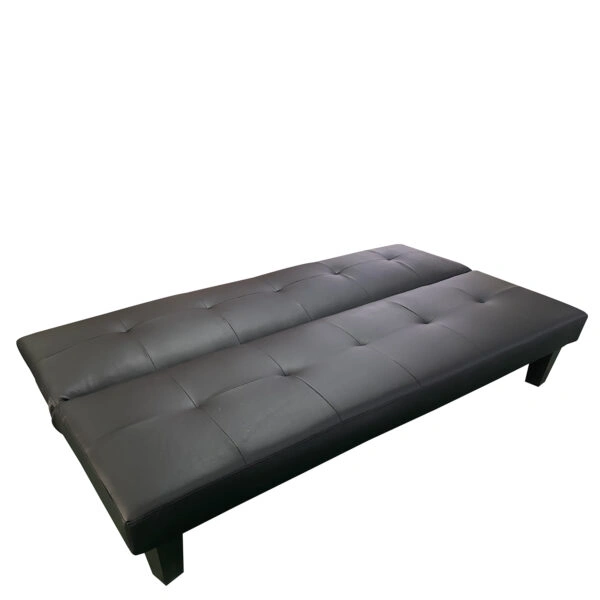 Καναπές Κρεβάτι Τριθέσιος  NAHELE Μαύρο PU 82x82.5x78cm