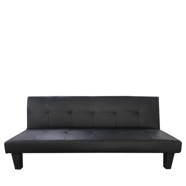 Καναπές Κρεβάτι Τριθέσιος  NAHELE Μαύρο PU 82x82.5x78cm