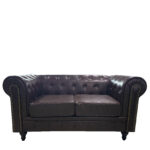 Καναπές Διθέσιος AVERY Σκούρο Καφέ PU 155x90x73cm