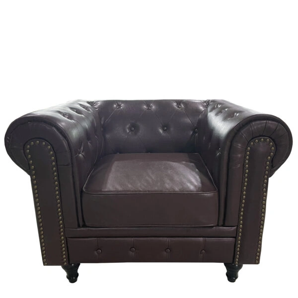 Πολυθρόνα  AVERY Σκούρο Καφέ PU 100x90x73cm