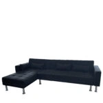 Καναπές Κρεβάτι Γωνιακός  MICHA Αναστρέψιμος Μαύρο/Γκρι Ύφασμα 300x112x76cm