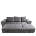 Καναπές Κρεβάτι Γωνιακός  PREMIERE Δεξιά Γωνία Γκρι Ύφασμα 271x163x80cm