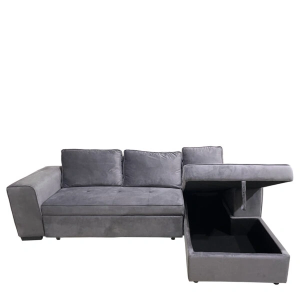 Καναπές Κρεβάτι Γωνιακός  PREMIERE Δεξιά Γωνία Γκρι Ύφασμα 271x163x80cm