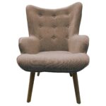 Πολυθρόνα AMARANTHUS Με Υποπόδιο Καφέ/Γκρι 98x70x77cm