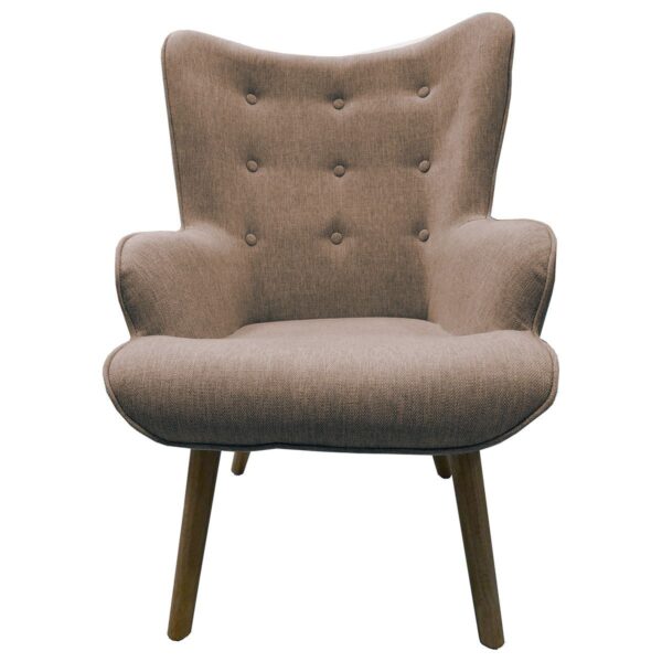 Πολυθρόνα AMARANTHUS Με Υποπόδιο Καφέ/Γκρι 98x70x77cm