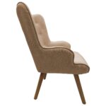 Πολυθρόνα AMARANTHUS Με Υποπόδιο Καφέ/Γκρι 98x70x77cm