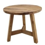 Artekko Munggur Ξύλινο Τραπέζι Σαλονιού σε Φυσική Απόχρωση (Φ60x55)cm
