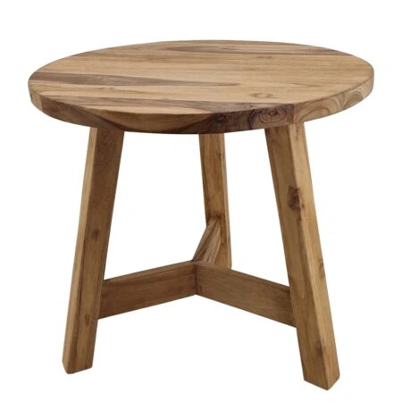 Artekko Munggur Ξύλινο Τραπέζι Σαλονιού σε Φυσική Απόχρωση (Φ60x55)cm