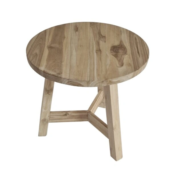 Artekko Munggur Ξύλινο Τραπέζι Σαλονιού σε Ανοιχτό Καφέ (Φ60x55)cm