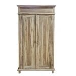 Artekko Munggur Ξύλινη Ντουλάπα σε Φυσική Απόχρωση (130x58x210)cm