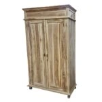 Artekko Munggur Ξύλινη Ντουλάπα σε Φυσική Απόχρωση (130x58x210)cm
