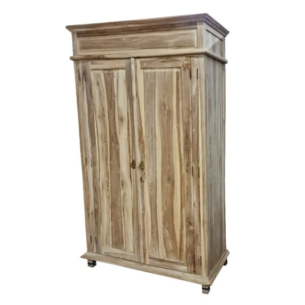 Artekko Munggur Ξύλινη Ντουλάπα σε Φυσική Απόχρωση (130x58x210)cm