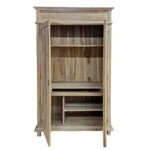 Artekko Munggur Ξύλινη Ντουλάπα σε Φυσική Απόχρωση (130x58x210)cm