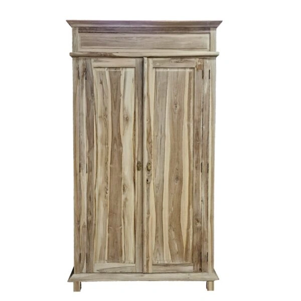 Artekko Munggur Ξύλινη Ντουλάπα σε Φυσική Απόχρωση (130x58x210)cm