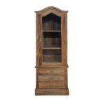 Artekko Munggur Ξύλινη Βιτρίνα σε Ανοιχτό Καφέ (64x43x195)cm