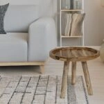 Artekko Munggur Ξύλινο Τραπέζι Σαλονιού σε Φυσική Απόχρωση (Φ54x55)cm