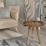 Artekko Munggur Ξύλινο Τραπέζι Σαλονιού σε Φυσική Απόχρωση (Φ54x55)cm