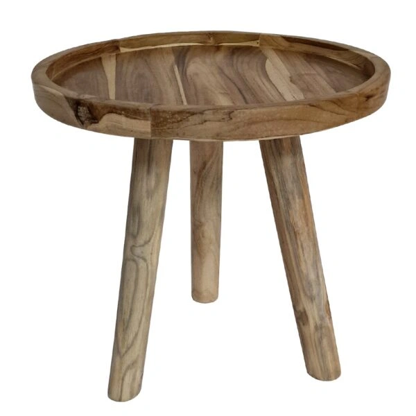 Artekko Munggur Ξύλινο Τραπέζι Σαλονιού σε Φυσική Απόχρωση (Φ54x55)cm