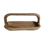 Artekko Woody Ξύλινη Διακοσμητική Πιατέλα σε Φυσική Απόχρωση (40x20x20)cm