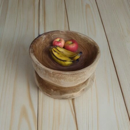 Artekko Woody Ξύλινο Διακοσμητικό Μπολ σε Φυσική Απόχρωση (20x20x12)cm