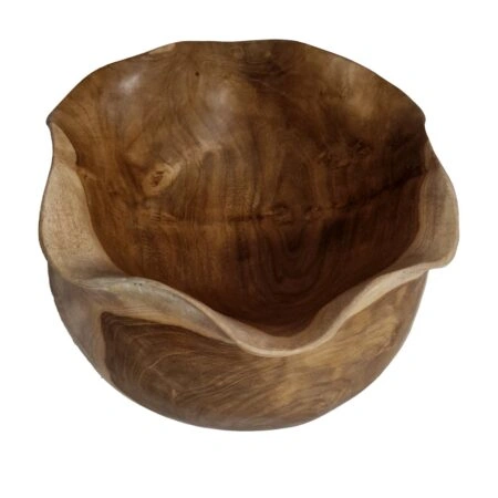 Artekko Woody Ξύλινο Διακοσμητικό Μπολ σε Φυσική Απόχρωση (30x30x15)cm