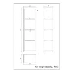 KIVOS 41,6 ΒΙΒΛΙΟΘΗΚΗ SONOMA 41,6x29,5xH147,5cm