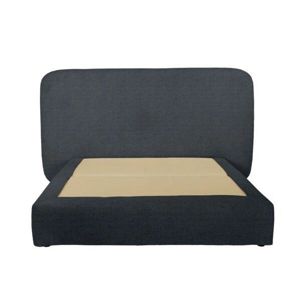 OVAL ΚΡΕΒΑΤΙ ΧΩΡΙΣ ΑΠΟΘΗΚ. ΧΩΡΟ (ΓΙΑ ΣΤΡΩΜΑ 160x200cm) ΑΝΘΡΑΚΙ 221x209x122