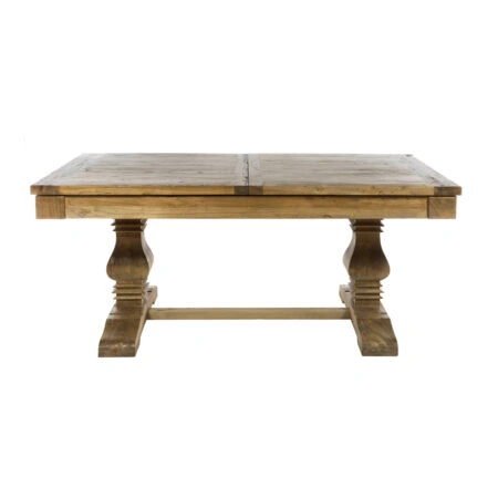 Artekko Deus Μασίφ Ξύλινη Επεκτεινόμενη Τραπεζαρία σε Ανοιχτή Φυσική Απόχρωση (200/280x100x78)cm