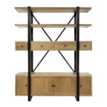 Artekko Βιβλιοθήκη από ξύλο μασίφ (180x40x220)cm