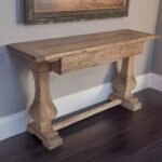 Artekko Deus Μασίφ Ξύλινη Κονσόλα σε Φυσική Απόχρωση (150x45x90)cm