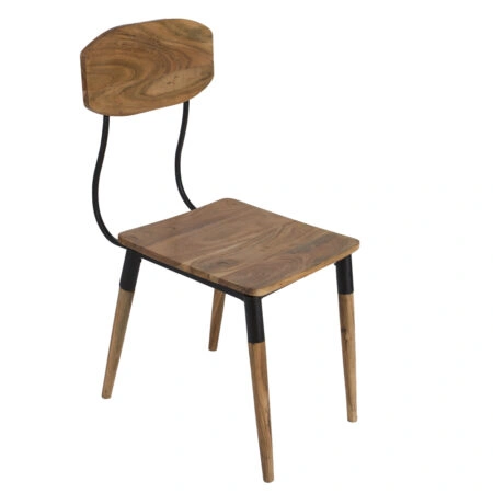 Artekko Attari Ξύλινη Καρέκλα σε Μελί Απόχρωση με Μέταλλο (45x60x96)cm