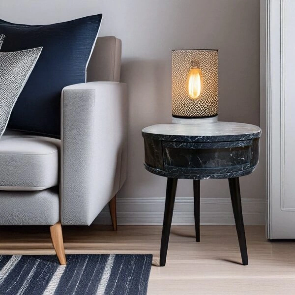 Artekko Strons Τραπέζι Βοηθητικό Στρογγυλό (51.5x51.5x58)cm