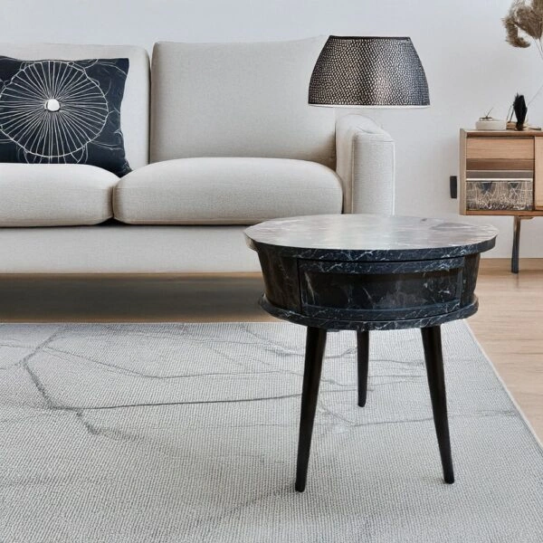 Artekko Strons Τραπέζι Βοηθητικό Στρογγυλό (51.5x51.5x58)cm