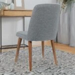 Milano Ξύλινη Καρέκλα Τραπεζαρίας με Ανοιχτό Γκρι Ύφασμα (59x59x91)