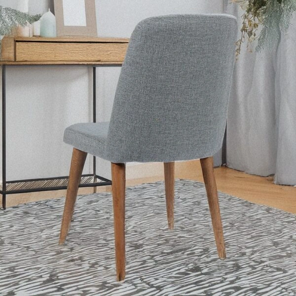 Milano Ξύλινη Καρέκλα Τραπεζαρίας με Ανοιχτό Γκρι Ύφασμα (59x59x91)