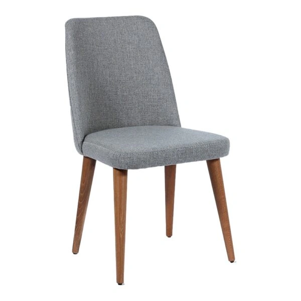 Milano Ξύλινη Καρέκλα Τραπεζαρίας με Ανοιχτό Γκρι Ύφασμα (59x59x91)