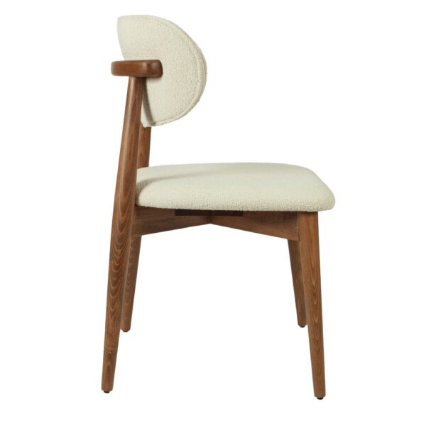 BOMONTI CHAIR WALNUT LIGHT LEGS MAZZ FABRIC SALONA V 24