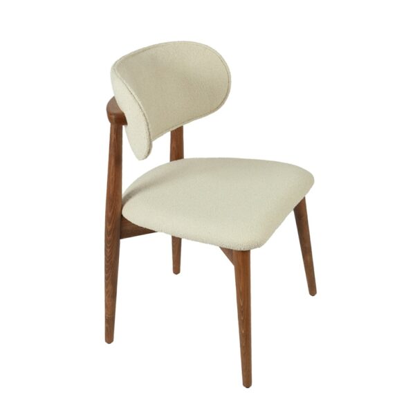 BOMONTI CHAIR WALNUT LIGHT LEGS MAZZ FABRIC SALONA V 24