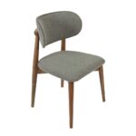 BOMONTI CHAIR WALNUT NATURAL  LEGS  MAZZ FABRIC  SALONA V 21