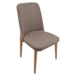 Artekko Oscar Ξύλινη Καρέκλα με Καφέ Μπουκλέ Ύφασμα (48x50x91)cm